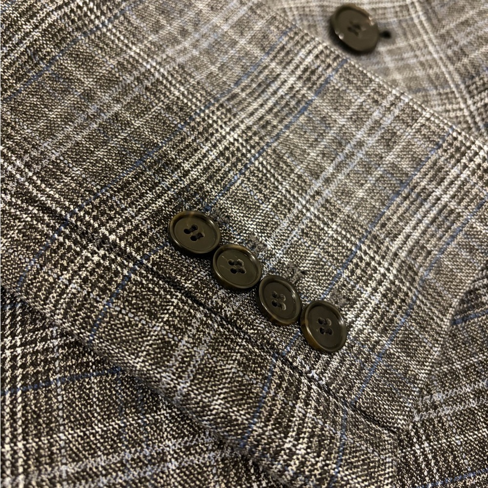 Ann Taylor Charcoal Plaid Blazer - Picture 2 of 6